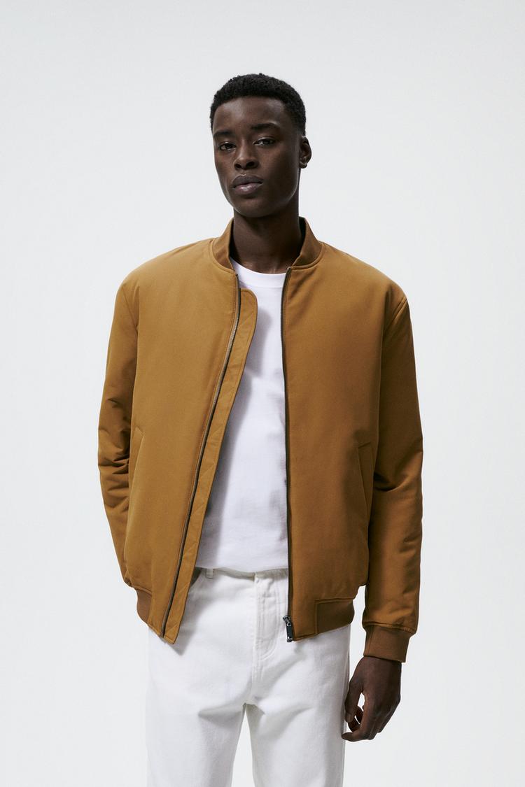 BASIC BOMBER JACKET - taupe brown | ZARA United States